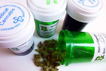 Containers of medical marijuana