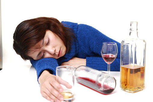 Woman drunk