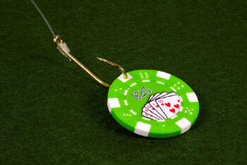 Poker chip fishing line