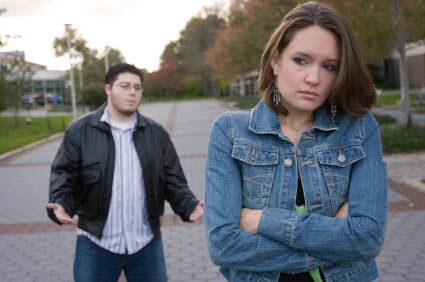 Man and woman arguing