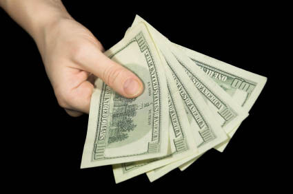 Hand with money