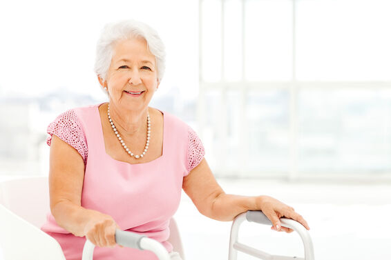 woman with a walker