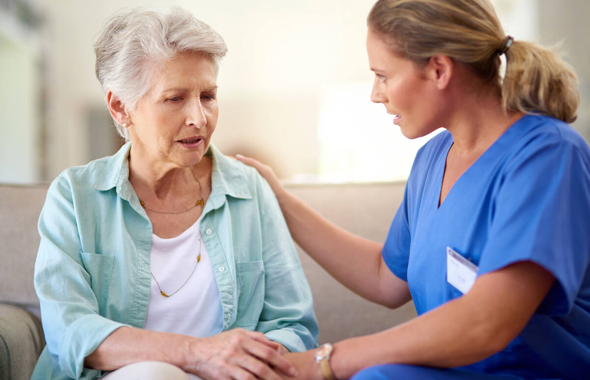 senior patient in a nursing home