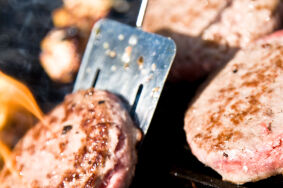 Cook meat on the grill thoroughly.
