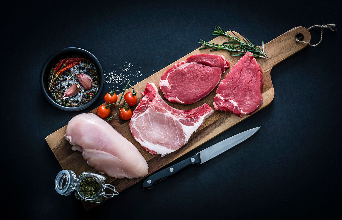 Raw meat assortment