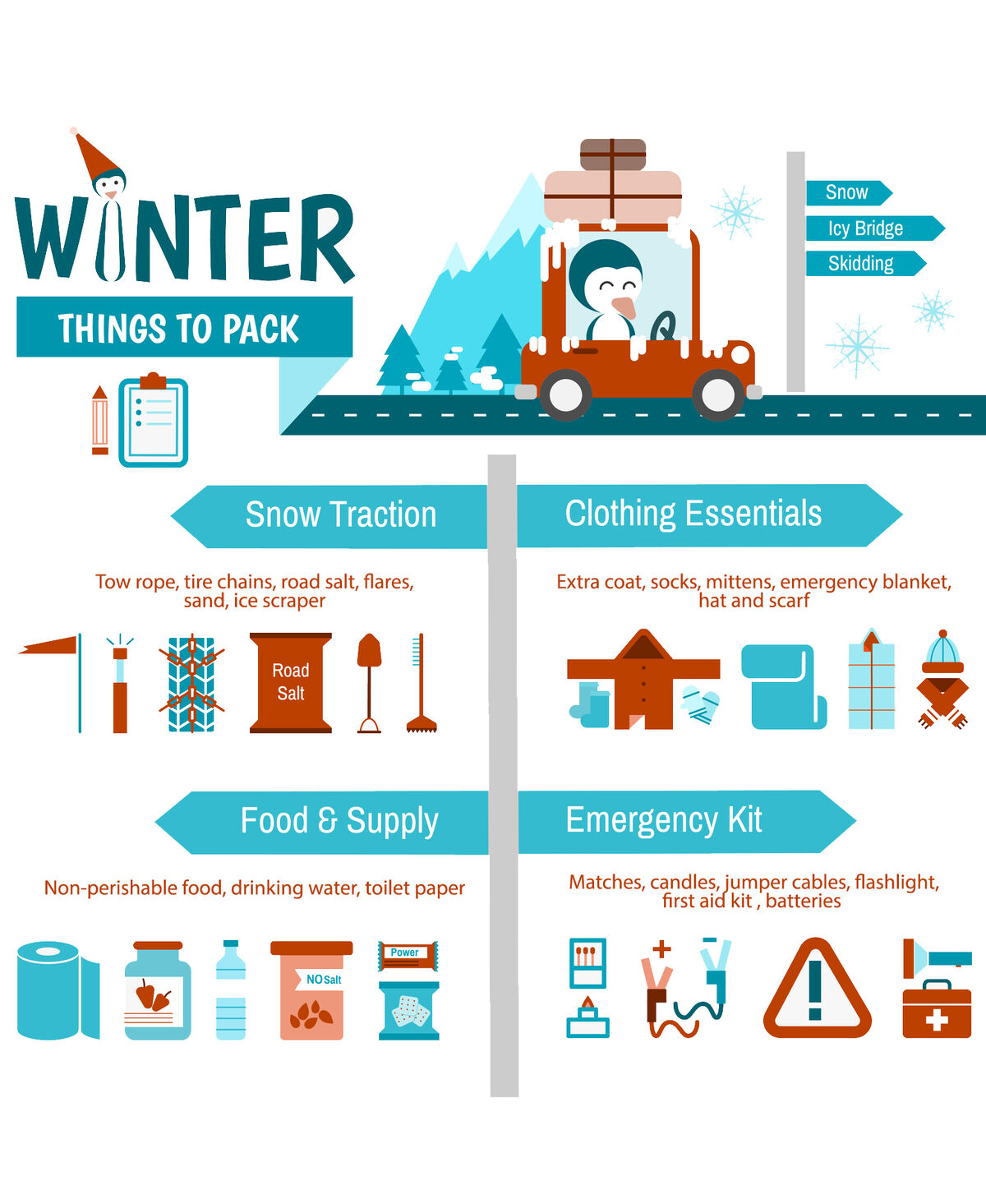 winter driving safety infographic
