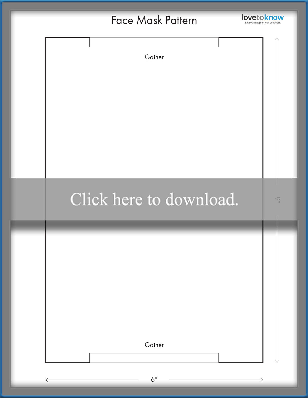 printable mask pattern