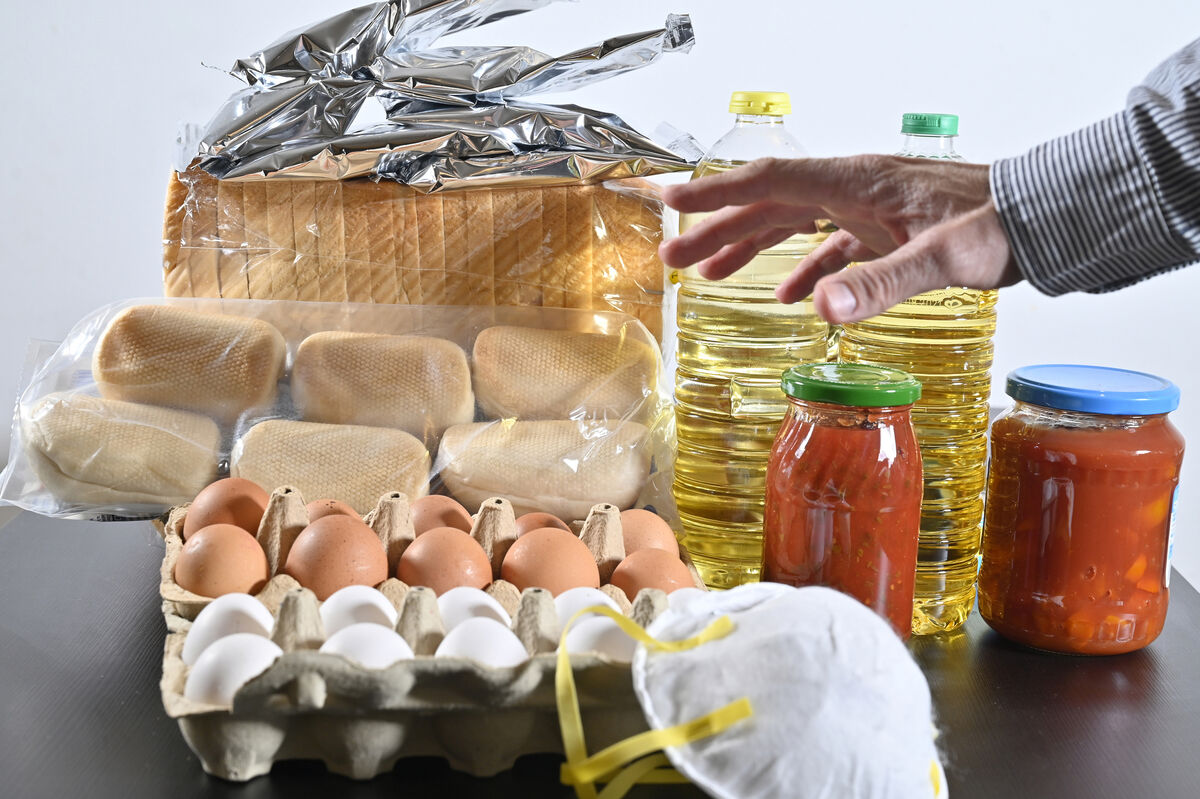 Basic food on a table storable