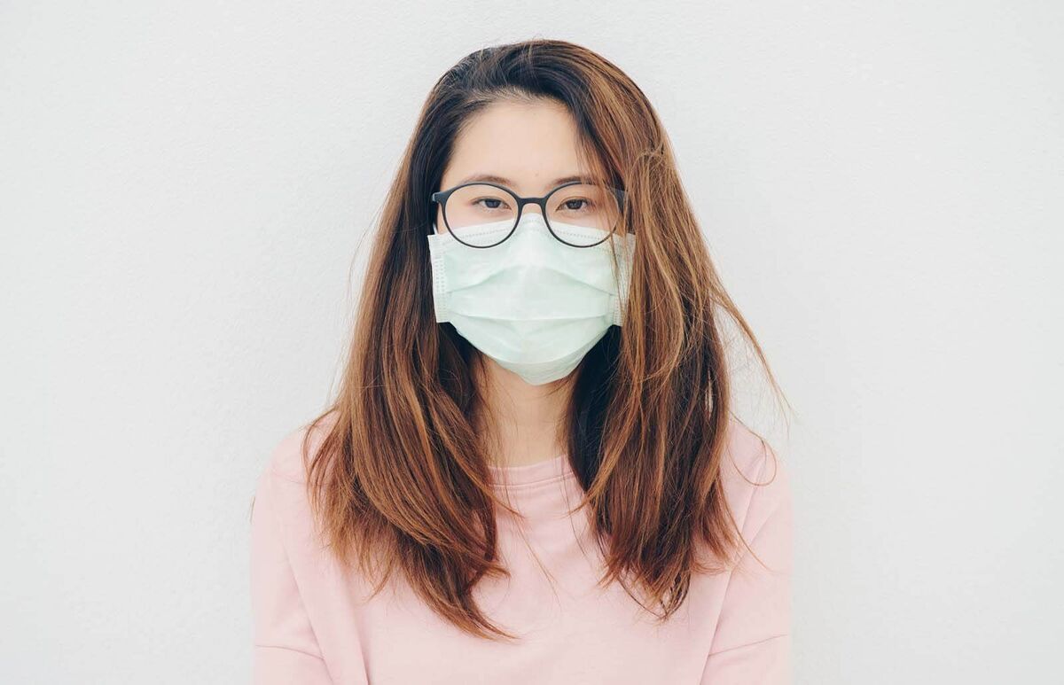 woman wearing glasses