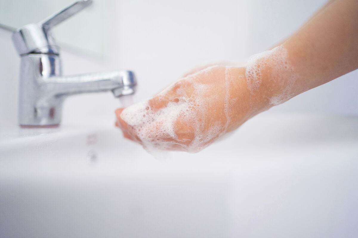 Wash the hand with soap protect Covid-19