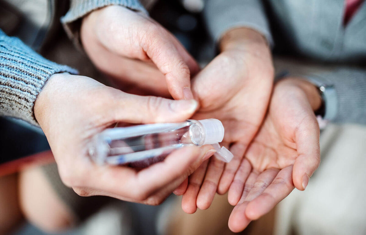using hand sanitizer for holidays