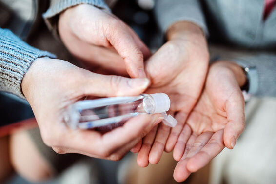 using hand sanitizer for holidays