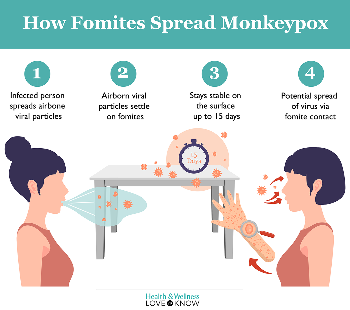 How Fomites Spread Monkeypox Infographic